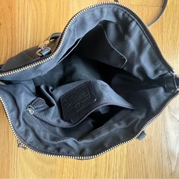 Coach New York Kelsey Pebbled Leather Top Handle Satchel Brown Bag Purse - Picture 6 of 7